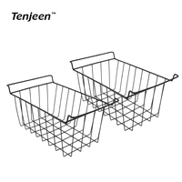 Grands paniers rectangulaires en fil de fer pour réfrigérateur, paniers suspendus en métal pour cuisine et congélateur commercial
