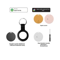 Traceur intelligent double système X5, localisateur anti-perte, design rond à vis, localisation à distance pour bagages, sacs, clés, portefeuilles