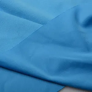 Super Poly 100%polyester Trinda Fabric for Sports Wears Shanghai Free Velour Fabric Tricot Brushed Fabric Knitted TT Warp Suede