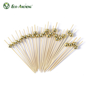 Juego de herramientas para kebab multifunción antiadherentes y desechables, brochetas de bambú ecológicas de longitud personalizada para cócteles de fiesta y palillos de comida - Product Image 1