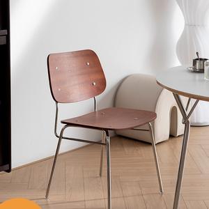 Dining Chair Solid Wood <b>Walnut</b> Color Stable Design For Home Living Room And Dining <b>Table</b> Use - Product Image 3