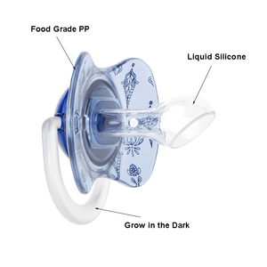 ALGO Sucette de <span class=keywords><strong>nuit</strong></span> à tête plate Sucette en silicone qui brille dans le noir Sucette pour bébé sans BPA - Product Image 2