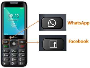 États-Unis Vente à Chaud 4G Bar Clavier Téléphone Mobile pour Senior avec WIFI Facebook Whatsapp GPS Dual SIM 1450mAh 2.8 "Android Clavier Téléphone - Product Image 6