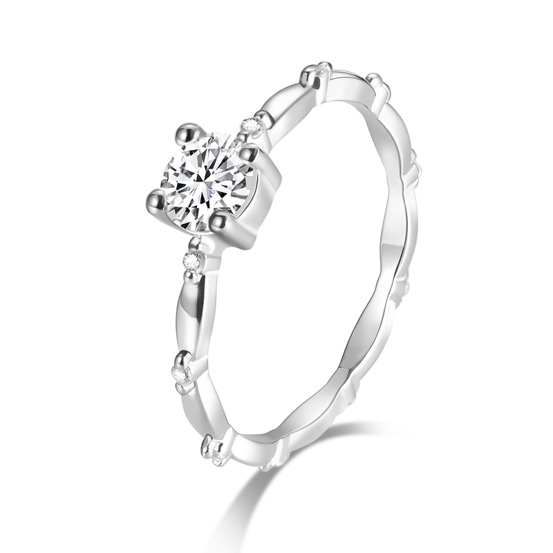 Custom 0 5ct Moissanite Rings 925