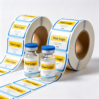 Boîte personnalisée pour flacons de peptides simples ou doubles de 3 ml avec plateau en plastique et étiquettes, boîte de stockage de peptides, emballage pharmaceutique