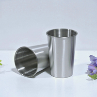 Gobelet en acier inoxydable brossé de qualité alimentaire, tasse à bière, verre à boisson froide, gobelet à jus, pour bar et usage domestique, avec logo personnalisé, commande en gros