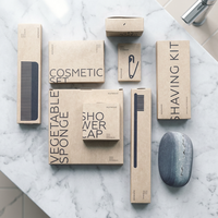 Kit d'articles de toilette jetables personnalisés avec logo pour hôtel, ensemble complet d'accessoires de salle de bain pour hôtels étoilés, fournitures pour voyages