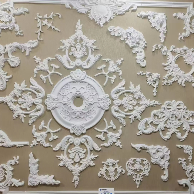 PU Waterproof Villa Corner Flower Modern Design Living Room Background Wall Border Decoration