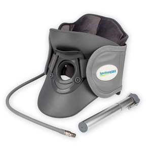 Dispositif de traction cervicale gonflable, attelle de cou manuelle pour usage domestique, couleur grise, soutien médical pour la correction et le soulagement du cou - Product Image 1