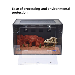 16x16x24 pouces PVC noir grand gecko à crête affichage <span class=keywords><strong>Cage</strong></span> réservoir empilable bioactif <span class=keywords><strong>terrarium</strong></span> pour reptiles arboricoles boîte de clôture - Product Image 2