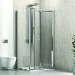 Kamalu KM4000S Moderna Cabina Doccia 80x80cm con Telaio Pieghevole in Alluminio e Vetro Temperato per Bagno e Hotel - Product Image 2