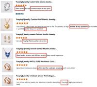 Parures de bijoux fantaisie plaqué or sur mesure Yueyingli (collier, boucles d'oreilles, bagues, bracelet) unisexe pour fêtes - Vente en gros OEM/ODM