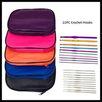 Ensemble de crochets en alliage d'aluminium coloré avec étui en cuir, 22 pièces, fabricants