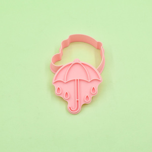 <span class=keywords><strong>Emporte</strong></span>-pièces en plastique série <span class=keywords><strong>automne</strong></span>, moule à biscuits 3D dessin animé, forme parapluie et imperméable, écologique, lot de 2 - Product Image 4