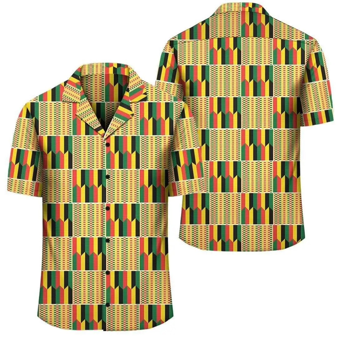 Custom African Elements Printed Shirt Male Lion Pattern Design Men's Short Sleeve Polo Shirt On Demand Print Personalized Shirt