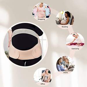 Sabuk pengaman kehamilan, sabuk ibu hamil spandeks pereda nyeri pemulihan pasca melahirkan dapat disesuaikan bernapas ramah lingkungan pinggang - Product Image 5