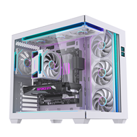 LOVINGCOOL sasis kaca komputer casing kabinet game Pc Desktop Aluminium menara penuh ATX/MATX dengan tampilan suhu