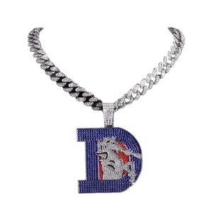 Venta Directa de Fábrica: Colgante de Aleación con Letras D de Lentejuelas Estilo Hip Hop para Fiesta, Accesorio Deportivo con Cadena Cubana - Product Image 5