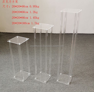 Soporte de flores de acrílico suave, soporte de columna, soporte de flores de boda, centros de mesa de boda - Product Image 2