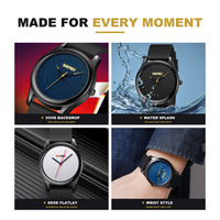 Montres pour hommes Skmei 2112, écologiques, étanches 30 mètres, bracelet en PU, sport, alarme, quartz
