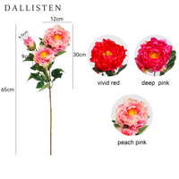 Usine En Gros Offre Spéciale Français Pivoine Tige 3 Têtes Artificielle Pivoine Fleurs En Soie pour la maison déco fête