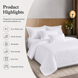 Conjunto de Roupa de Cama de Luxo em Algodão Macio e Durável para Hotel, Tamanho King, Atacado, Conjuntos de Lençóis <span class=keywords><strong>Queen</strong></span> e King, MOQ 10 Peças - Product Image 3