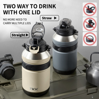 Botol Air Stainless Steel 1500ml dengan Tutup 2 Arah, Logo Custom, Kapasitas Besar, Dinding Ganda, Vacuum Flask & Termos, Cangkir Camping untuk Dewasa