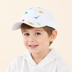 Gorra de Béisbol de Algodón para Niños, Bordado de Dinosaurios Coloridos, Gorra Ajustable para Niños Pequeños, Gorra Deportiva para Niños, Venta al Por Mayor - Product Image 2