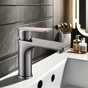 Robinet de lavabo de salle de bain en céramique de conception moderne KAWAL, robinet de lavabo en acier inoxydable 201 - Product Image 3