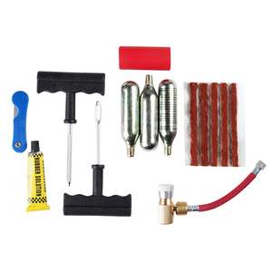 19 Uds herramienta de mano coche motocicleta bicicleta plana sin cámara kits de reparación de neumáticos <span class=keywords><strong>Kit</strong></span> de reparación de neumáticos/Herramienta de reparación de neumáticos con cartucho CO2 - Product Image 3