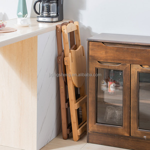 Tabouret pliant haut en bois moderne et pratique pour économiser de l'espace à la maison - Product Image 5