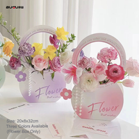 Boîtes cadeaux portables pour fleurs, emballages pour la Saint-Valentin, emballages pour bouquets floraux, boîtes d'emballage pour mariages et anniversaires