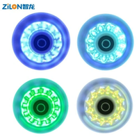 Roues de patins à roulettes LED personnalisables 80/100/120 mm en PU pour usage extérieur, roues clignotantes pour roller