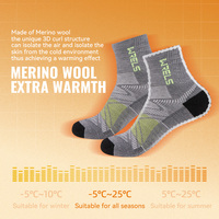 Chaussettes en laine mérinos WRELS prêtes à être expédiées, chaussettes thermiques pour la randonnée en plein air, la course à pied, les sports, chaussettes en laine à coussinets en tissu éponge, articles en stock