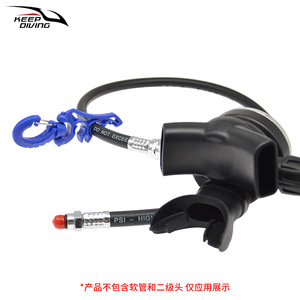 Keep Diving Diving Regulator Hose <b>Clip</b> Quick Release <b>Hook</b> For BCD Low Pressure Hose Plastic Blue - Product Image 2