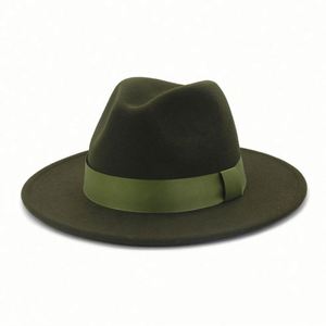 Sombrero Panamá de Estilo Europeo, 18 Colores Disponibles, Pedido Mínimo Pequeño, Venta al Por Mayor, Sombrero Fedora de Ala Ancha de Lana Australiana - Product Image 5