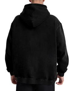 Sweat-shirt à capuche zippé pour homme, coupe classique, couleur unie, effet délavé, design brodé 3D, collection automne - Product Image 3