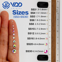 Strass en verre transparent VDD 056 SS3-SS30, cristaux non thermocollants à dos plat, pierres de diamant pour accessoires de nail art DIY