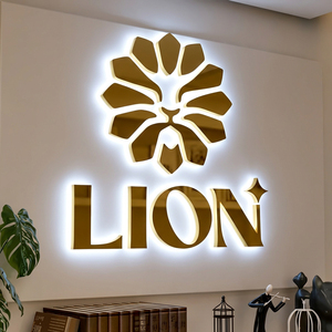 Indoor Office Backlit Illuminated Sign Beauty Salon Sign 3D Metal Acrylic Laser Cut 3d Letter Business Sign Board Business Logo - Product Image 3