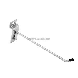 Ganchos de exhibición de supermercado, listones de acero plateado con gancho de pared de metal para tienda minorista, colgadores de exhibición, gancho de tablero - Product Image 1