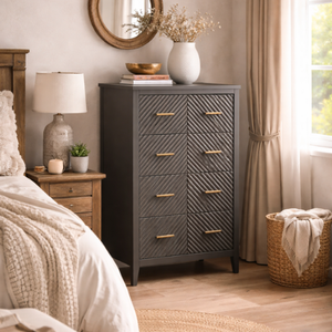 Wholesale Price Wooden Tallboy Cabinet Latest Design Living Room Furniture Space-Saving Oak/Pine/Acacia Solid Wood - Product Image 2