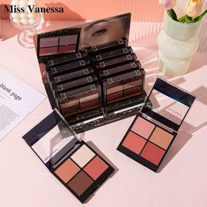 Palette de poudre de contour et de blush quatre couleurs Miss Vanessa, illumine et améliore la couleur naturellement avec un effet tridimensionnel. - Product Image 3