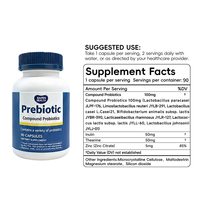 En stock – Complément alimentaire quotidien prébiotique et probiotique à base de plantes pour adultes, 90 gélules, soutien digestif et intestinal
