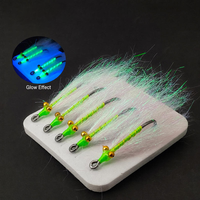 Mouche Crazy Charlie à tête perlée dorée, Streamer Krystal Flash Shrimp, Leurre à mouche en acier à haute teneur en carbone pour la pêche au bar en eau douce et salée