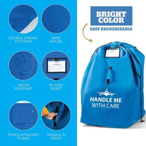 BSCI Factory Heavy Duty Gate Check <b>Drawstring</b> <b>Backpack</b> Bag Stroller Travel Bag Airplane Car Seat Travel Bag - Product Image 3