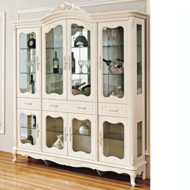 Домашняя мебель для гостиной стеклянный дисплей 4 двери винный шкаф