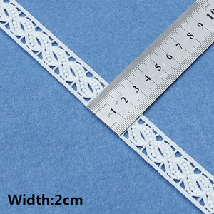 Factory <strong>Wholesale</strong> White Cotton Embroidered <strong>Lace</strong> Trim Ribbons <strong>Fabric</strong> for Craft Materials Clothes Home Decoration - Product Image 4