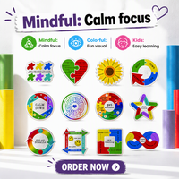Autocollants sensoriels tactiles en vinyle activés par l'eau, à faible bruit, pour le soulagement du stress et la relaxation