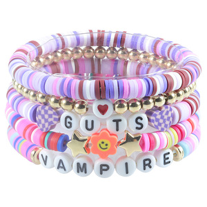Ensemble de bracelets perlés en perles de riz avec lettres anglaises, design inspiré de <span class=keywords><strong>Taylor</strong></span> <span class=keywords><strong>Swift</strong></span>, cadeau d'amitié - Product Image 4