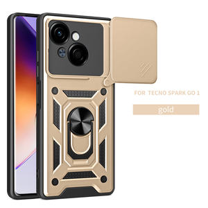 Funda Protectora para Teléfono con Anillo de Soporte y Protección de Lente Deslizante Lichicase para Tecno Spark Go 3 Armor <span class=keywords><strong>Shell</strong></span> - Product Image 4